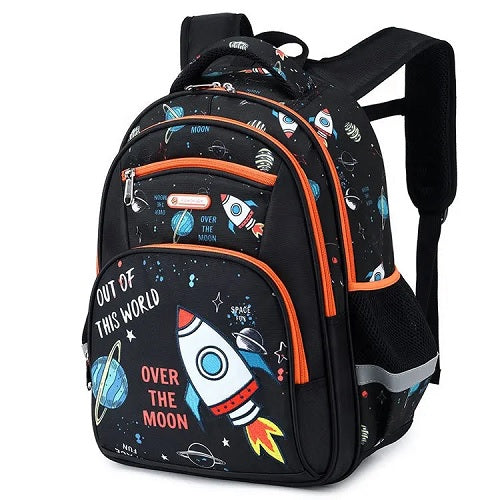 Rockets Over the Moon Kids School Bag Backpack