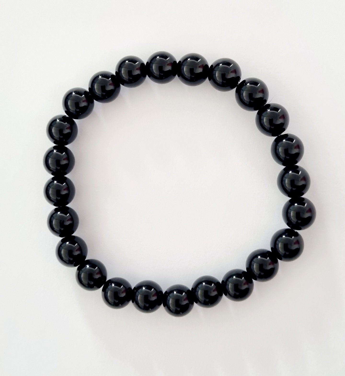 Black Obsidian Crystal Bracelet 8mm Beads