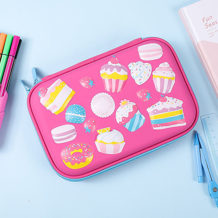 3D Fruits and Cakes EVA Hardtop Pencil Cases