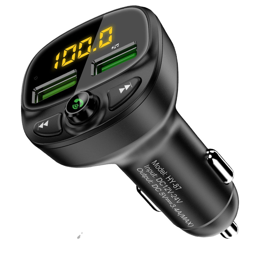 Dual Ports USB Charger TF card U Disk FM MP3 Player Car Charger