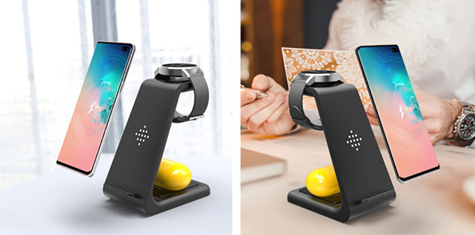 Wireless 3in1 Phone Charger Station for Samsung and iPhone's