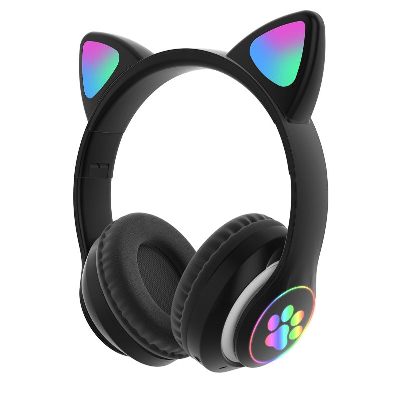 Cute LED Light Cat Ear Bluetooth Headphones