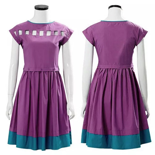 Stranger Things Nancy Wheeler Purple Dress Cosplay Costume