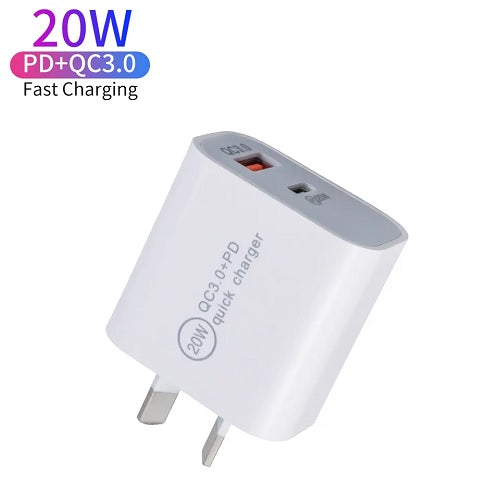 20W QC3+ PD Quick Charger USB + Type C