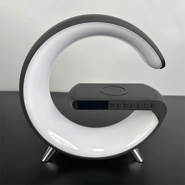 Multifunctional Wireless Charger Station Built-in Bluetooth Speaker & Alarm Clock