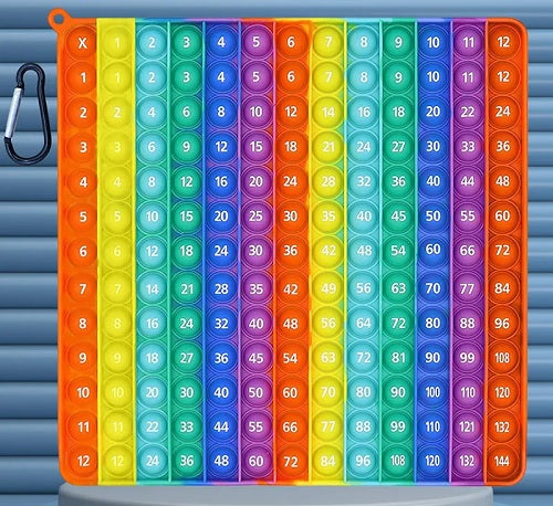 Rainbow 25cm Jumbo Educational Multiplication Popit