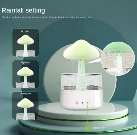 Mist Maker Mushroom Rain Cloud Humidifier Essential Oil Diffuser