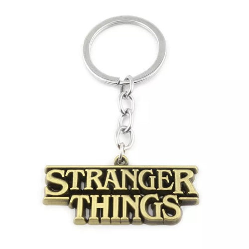 Gold Stranger Things Key Chain